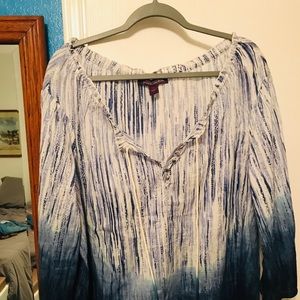 Gloria Vanderbilt 1X blouse 3/4